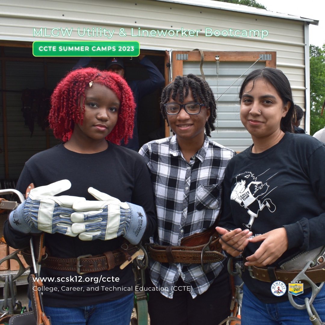 MSCS_CCTE's tweet image. @MLGW Utility &amp;amp; Lineworker Bootcamp in collaboration with @SouthwestTN 👷🏽

@whitehaven_high students learned team building, interpersonal and communication skills, intro to Utility Work, and Climbing 101!

#readygrad #mlgw #memphisshelbycountyschools #southwesttn #cteprograms