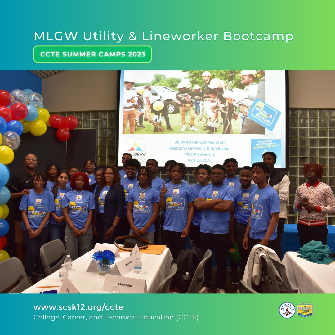 MSCS_CCTE's tweet image. @MLGW Utility &amp;amp; Lineworker Bootcamp in collaboration with @SouthwestTN 👷🏽

@whitehaven_high students learned team building, interpersonal and communication skills, intro to Utility Work, and Climbing 101!

#readygrad #mlgw #memphisshelbycountyschools #southwesttn #cteprograms