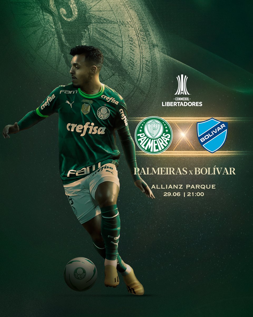 Palmeiras's tweet photo. ALMA E CORAÇÃO EM #FAMÍLIAPALMEIRAS! HOJE A NOITE É DE #LIBERTADORES! HOJE É 𝐃𝐈𝐀 𝐃𝐄 𝐏𝐀𝐋𝐌𝐄𝐈𝐑𝐀𝐒! 🟢⚪

#AvantiPalestra #PALxBOL
#AlmaECoração https://t.co/HYqZIhlChE