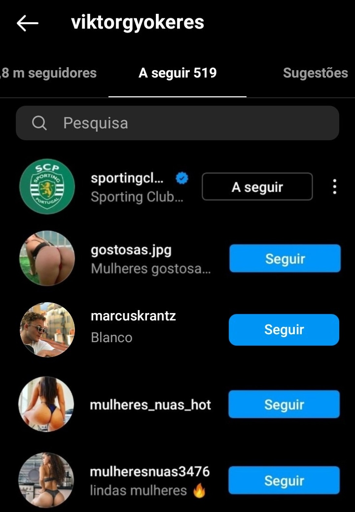 Viktor Gyokeres já começou a seguir o Sporting no Instagram.
