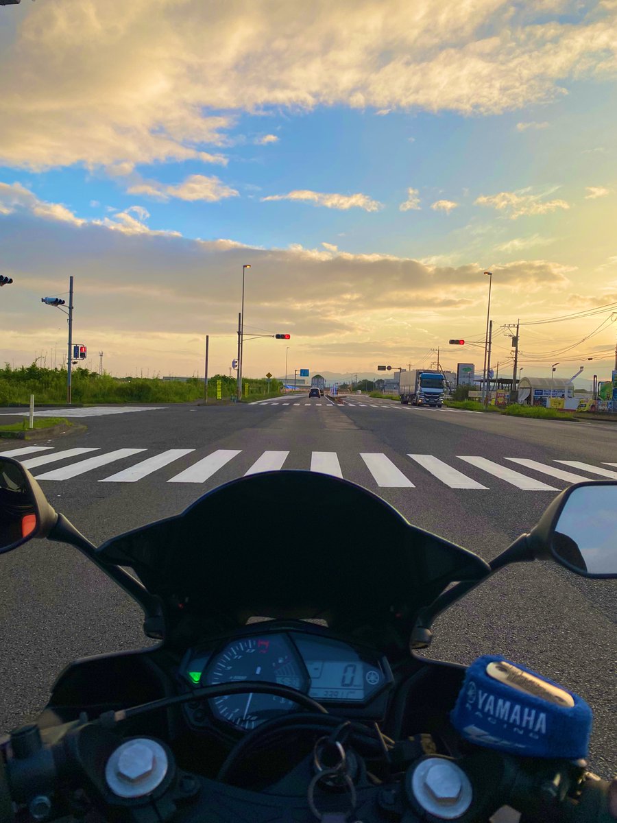 一睡もできずに朝活🏍💨