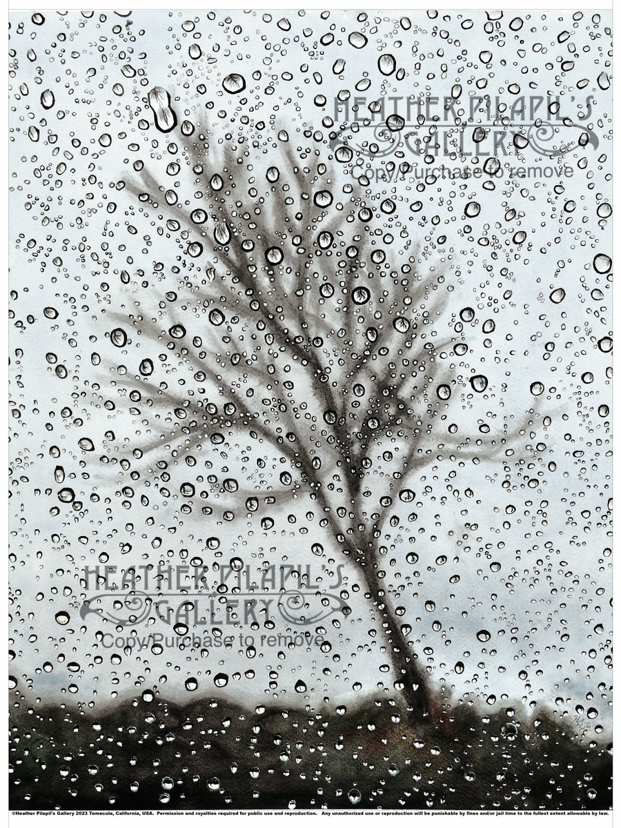 I have 25 posters of my latest painting available for purchase now! First come, first served. Check out my product!  heatherpilapil.com/product-page/p… #heatherpilapilsgallery #fineart #poster #raindrops #painting #watercolor #tree #forsale #buynow #smallbusiness #temecula #california