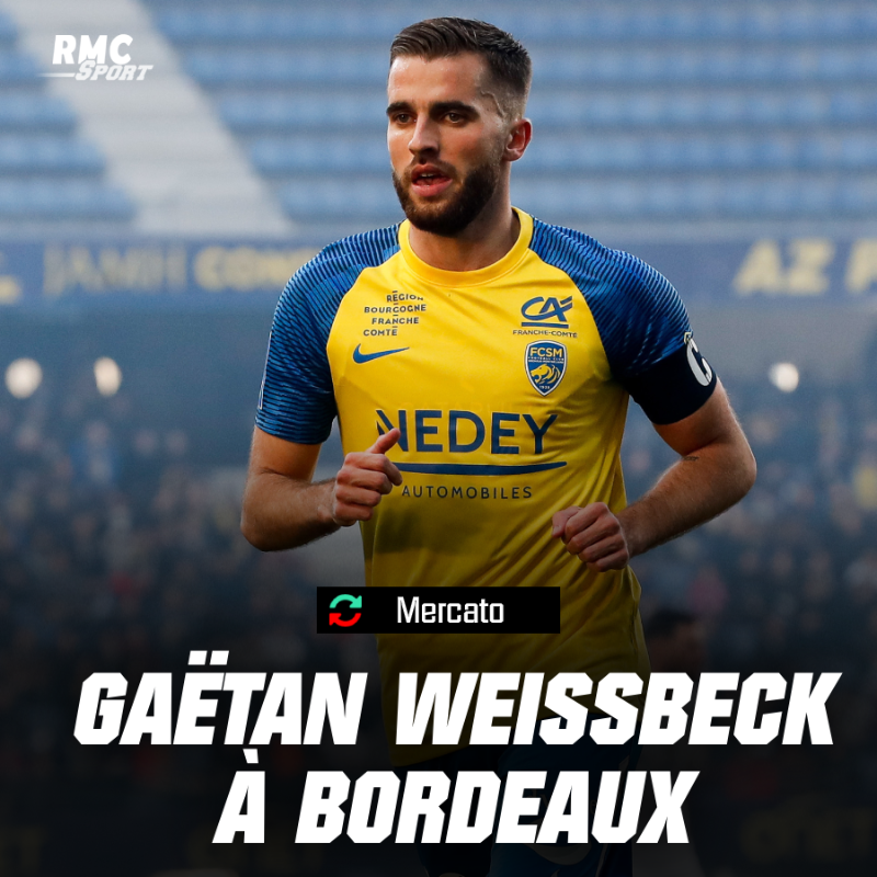 RMCsport's tweet photo. 🔵⚪ Les Girondins ont trouvé un accord avec Sochaux pour le prêt, avec option d’achat à 1,5 million d’euros, de Gaëtan Weissbeck.