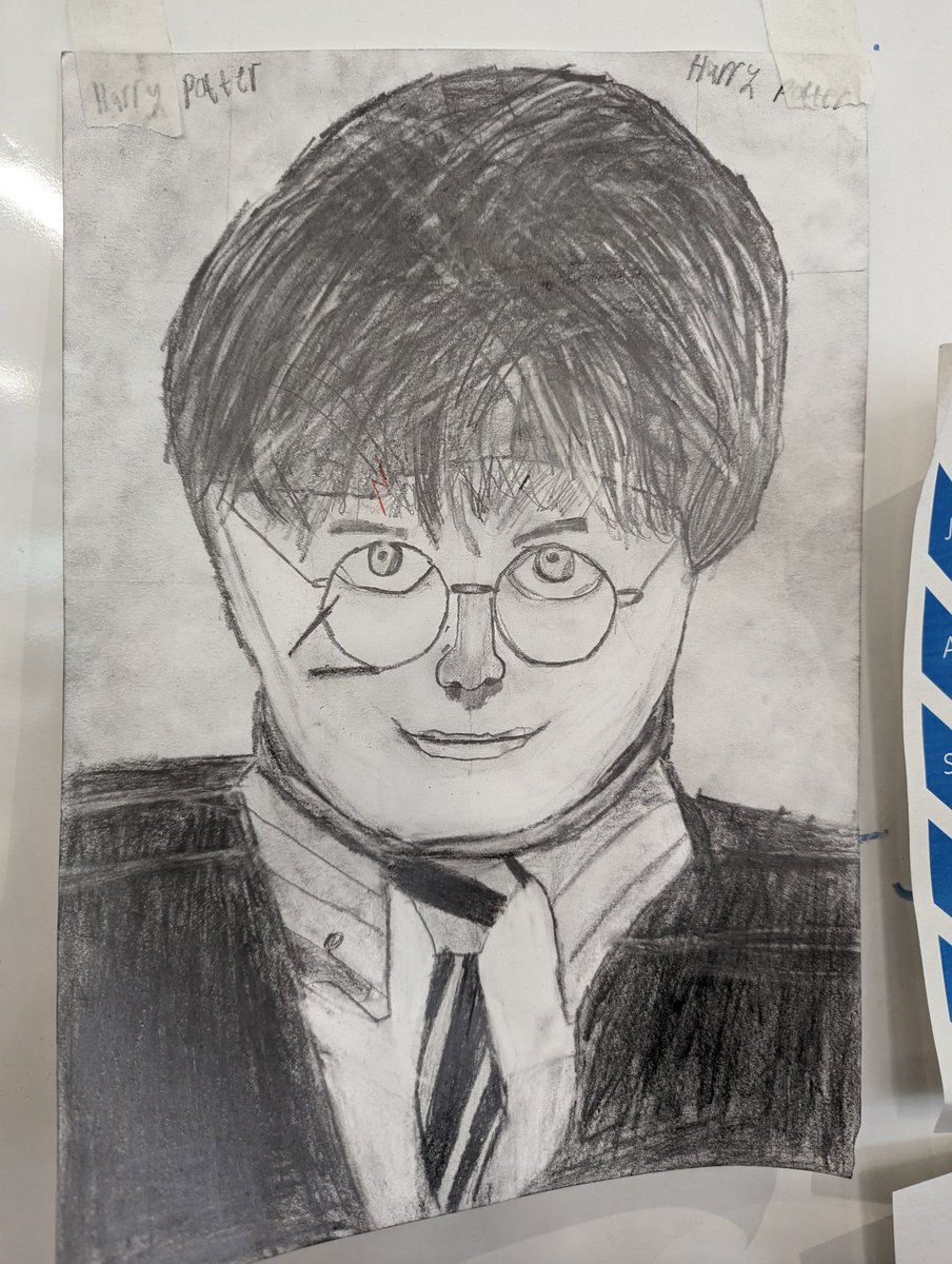 Iain in s2 worked really hard on this portrait during his free time and we were all really impressed with the effort he put into it. Well done Iain we can't wait to see the work you produce in s2! #hardworkpaysoff