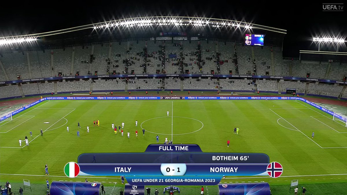 Italy - Norway 0-1 

The Azzurrini are out of the U21 Euros, after a very flaccid performance against the Norwegians. 

The competition also allows access to the Olympic games, Italy haven't participated to them since 2008.

Frankly an embarassing display.
#ITANOR #U21Euros