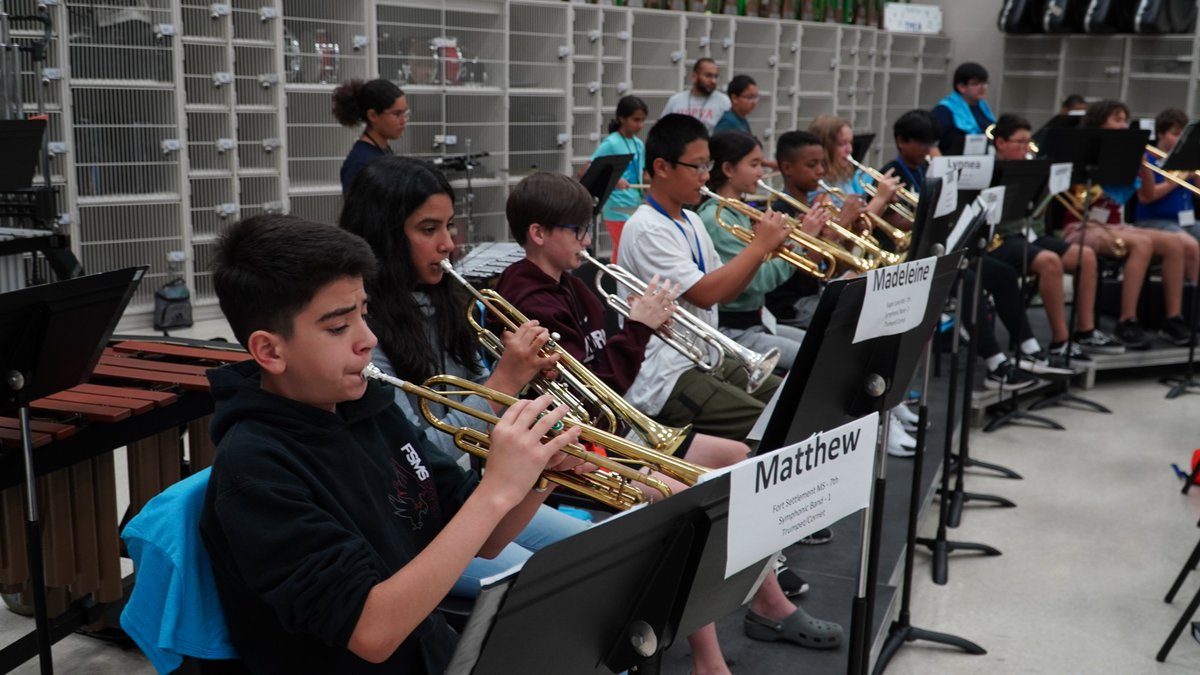 🎺Don't mean to toot our own horn, but our middle school students sound pretty good at band camp this week! @FBISDFineArts