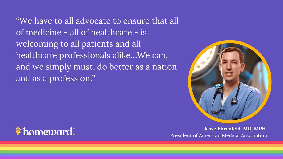 homeward_health's tweet image. Today, @DoctorJesseMD, the first openly gay president of the @AmerMedicalAssn, joined the @Homeward_Health team to host an enlightening discussion around innovation in healthcare, advocating for equality, and ensuring the LGBTQ+ community receives equitable, compassionate care.
