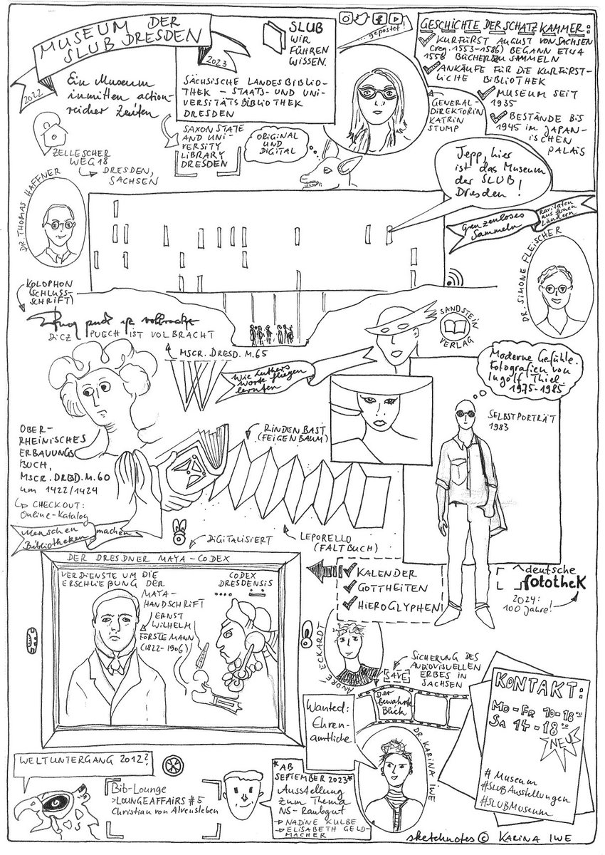 KarinaIwe's tweet photo. Wenn sich #sketchnotes, #storytelling und #graphicrecording im #SLUBMuseum der @SLUBdresden treffen! 😎
Mit von der Partie sind die letzten beiden #SLUBAusstellungen #IngolfThiel der @Fotothek & die #SLUBHandschriften. Der #MayaCodex ist immer dabei!
#SLUBAusstellungen #Museum https://t.co/0rh4zi7bh2