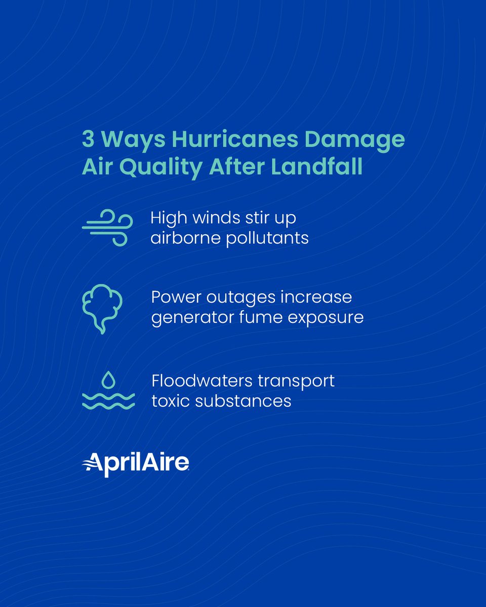Each year, #HurricaneSeason threatens the air we breathe. But as it disrupts the air outside, #HealthyAir can protect you inside! Improve your #IndoorAirQuality with AprilAire and breathe easy season after season. bit.ly/42o6OLA