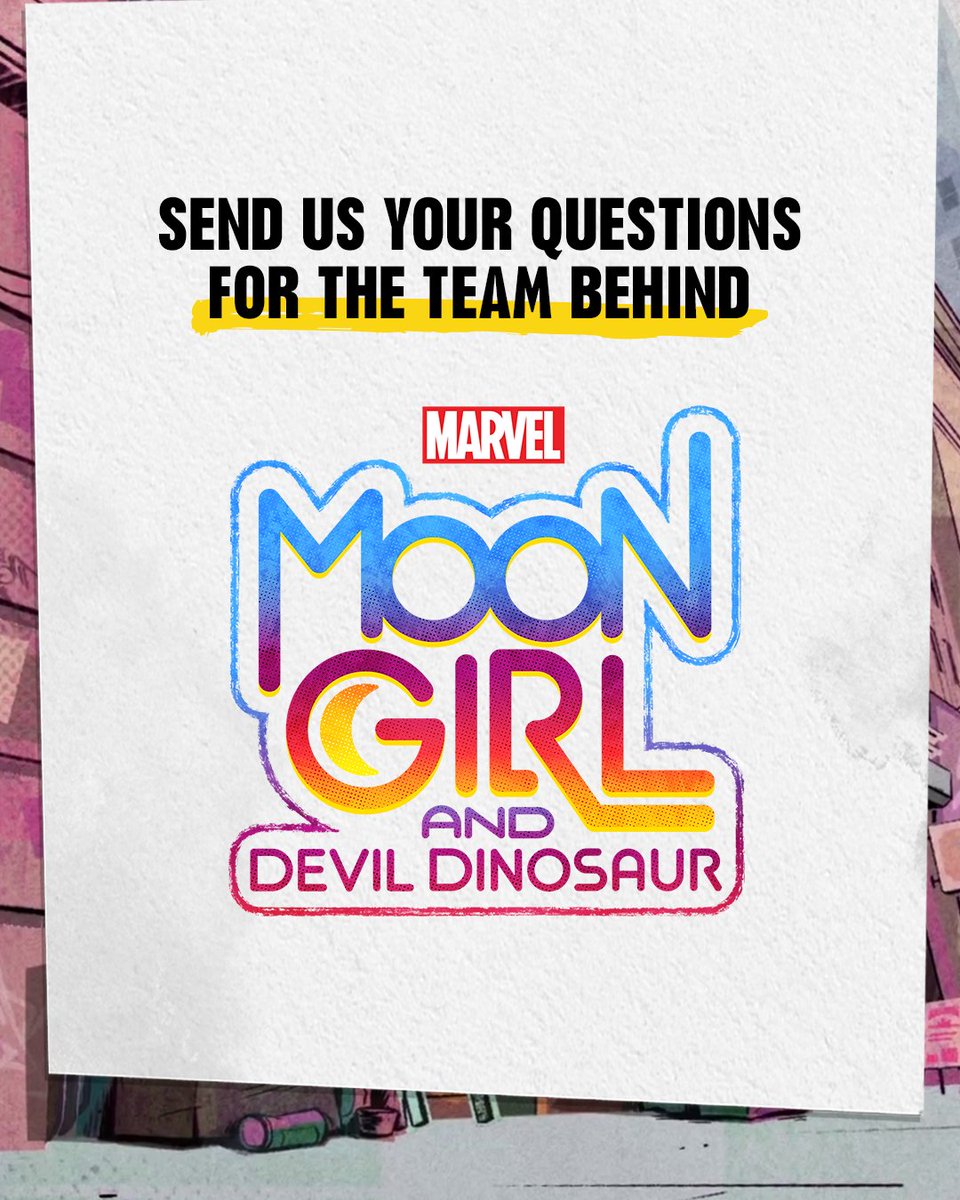 Send us your questions for the team behind @Marvel's #MoonGirlAndDevilDinosaur! Producers @PilarFlynn and Rodney Clouden Editor @HalimaLucas