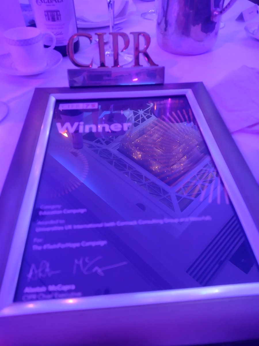 Absolutely delighted (and gobsmacked!) that we have won a @CIPR_Global award for the #TwinForHope campaign! Well done all involved! @consultcormack @WeAreWaterfall #CIPRexcel