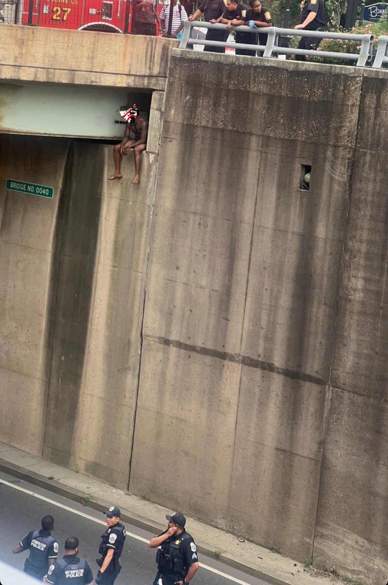 KMNONSCENE's tweet photo. Dcfd along with Mpd is on the scene on top of East Capitol Bridge where an adult male is seen sitting down with no clothes. https://t.co/IHWXYaRhic