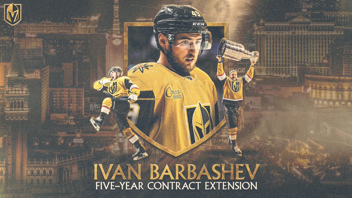 Come on Barbie let’s go party… for five more years! 🥳

We have signed Ivan Barbashev to a five-year contract extension! #VegasBorn