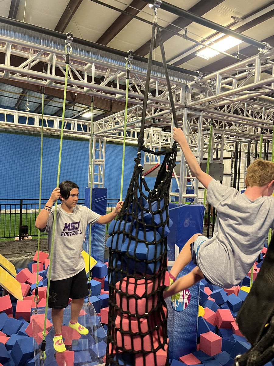 MSJ_Football's tweet photo. What a DAY we had at Airbound Sports! Thank you for having us. #MSJYouthCamp #Day3 #FutureGaels https://t.co/c3KfGD2BKn