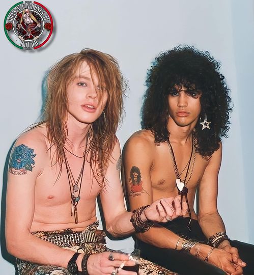 Axl and Slash photographed by Jack Lue at the Stardust Ballroom, June 28, 1985 in Los Angeles, California.
#GunsNRoses #AxlRose #Slash