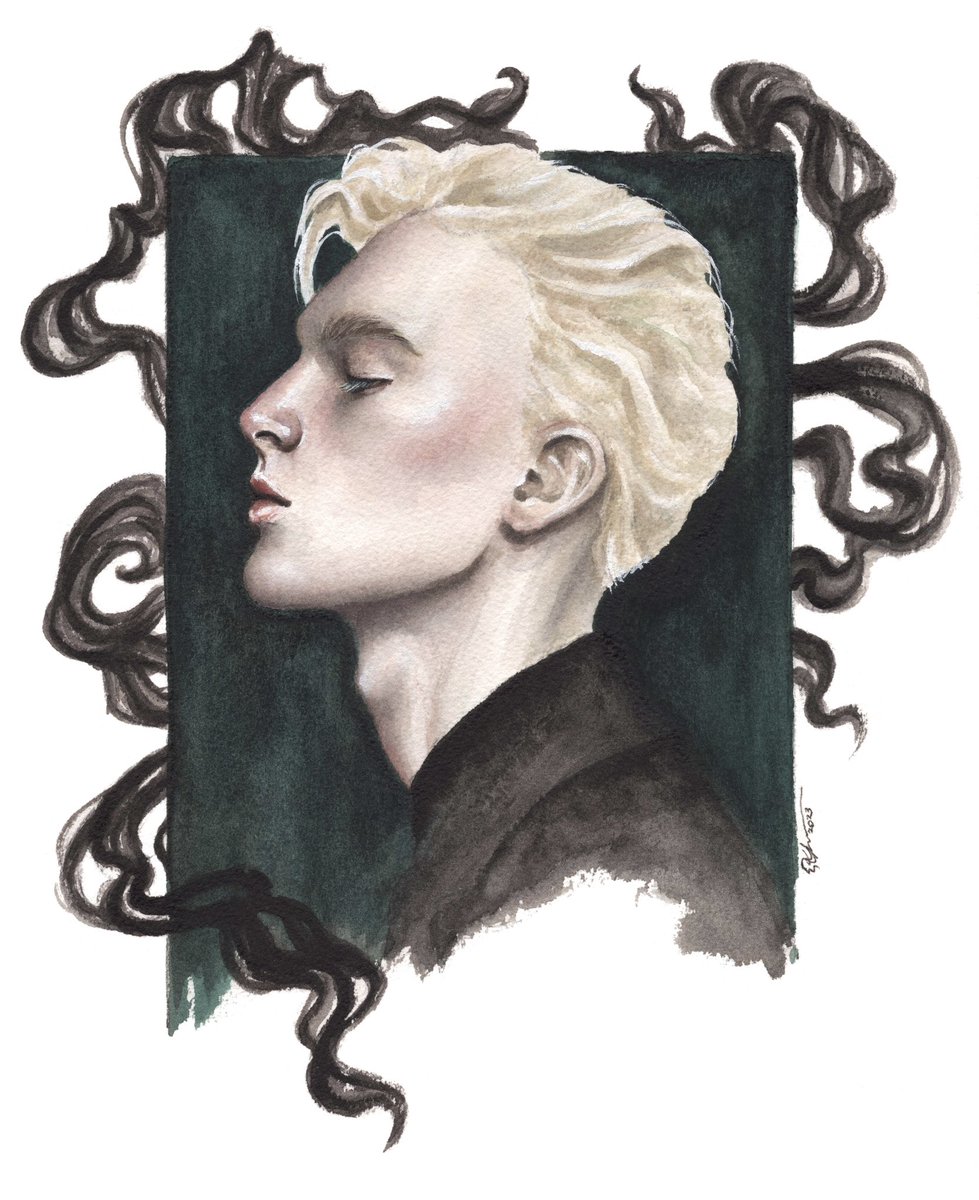 For all the #drarry fans ❤️ 

#harrypotter #dracomalfoy #watercolor #traditionalart