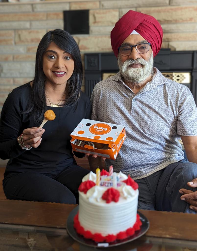 Celebrating my dad's birthday with sweet treats. Thanks Mr. Puffs Waterloo for making this special day extra delicious with choco-loco puffs! #shoplocal