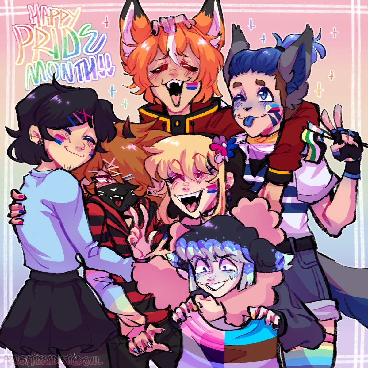 DevinSyde's tweet photo. May as well make my first post here gay art- 
Happy pride month!💖
#Pride #PrideMonth2023 #PrideArt https://t.co/6SoR5xOrpZ