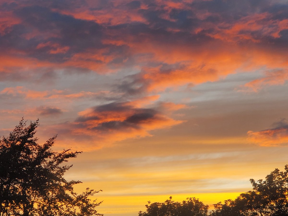 A beautiful sunset at home tonight 😍 #gratitude