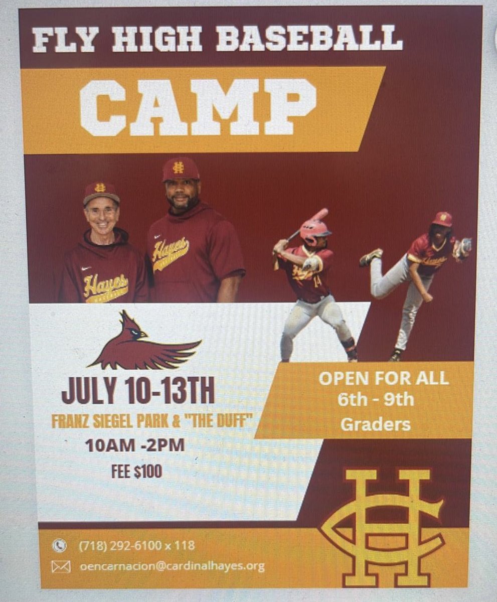 Don’t forget to register for our upcoming baseball camp