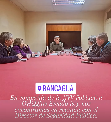 Los robos, asaltos y trafico de drogas se han tomado los espacios públicos de nuestro querido Rancagua. Debido a esto hoy nos reunimos con la JJVV Población O'higgins Escudo y el Director de Seguridad Publica para tratar diferentes focos de delincuencia. 
#LimpiemosRancagua