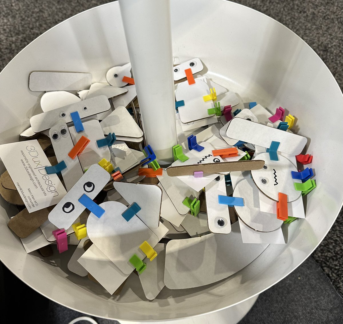 These little cardboard creatures are on their way to schools across the world! #ISTE2023 #STEMeducation #edtech #makered