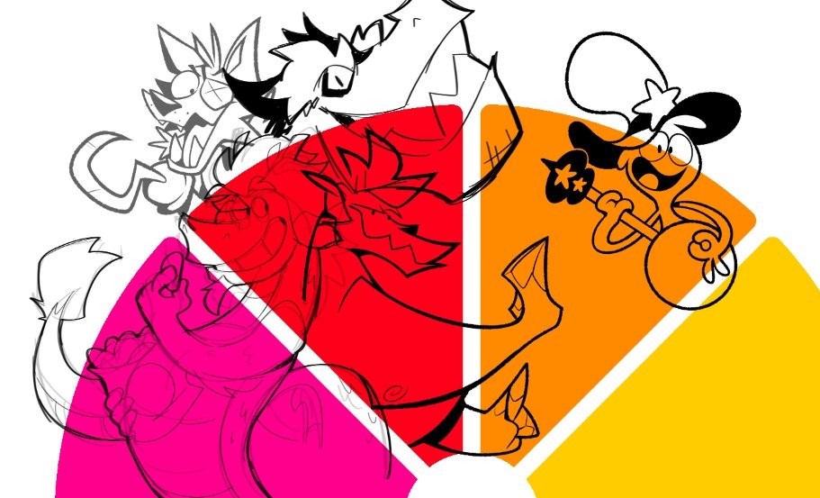 Kreiguana's tweet image. This is what I got so far, and I kinda need help w/ some of the other colors🌈👥 (im doin 2-3 char. each color)