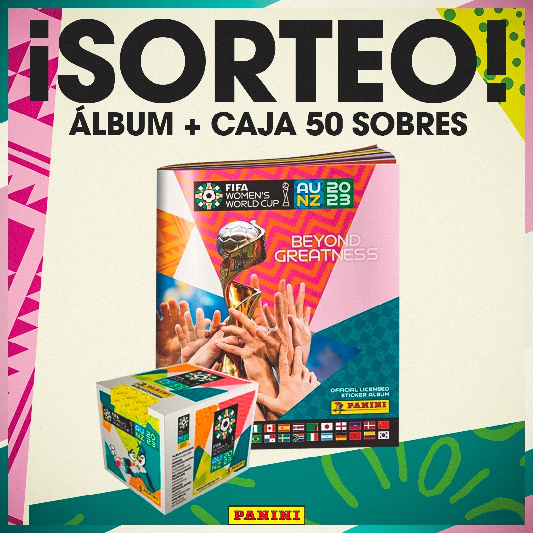 🎁 ¡SORTEAMOS el álbum y una caja de 50 sobres de la colección oficial de la FIFA Women's World Cup Australia &amp; New Zealand 2023™️!

Para participar:
✅ Sigue a <a href="/paninicromos/">Panini Cromos</a> 
✅ Retweet y Like a este tweet

📅 El sorteo se cierra el martes 11 de julio.
☘️ ¡Suerte a todos!