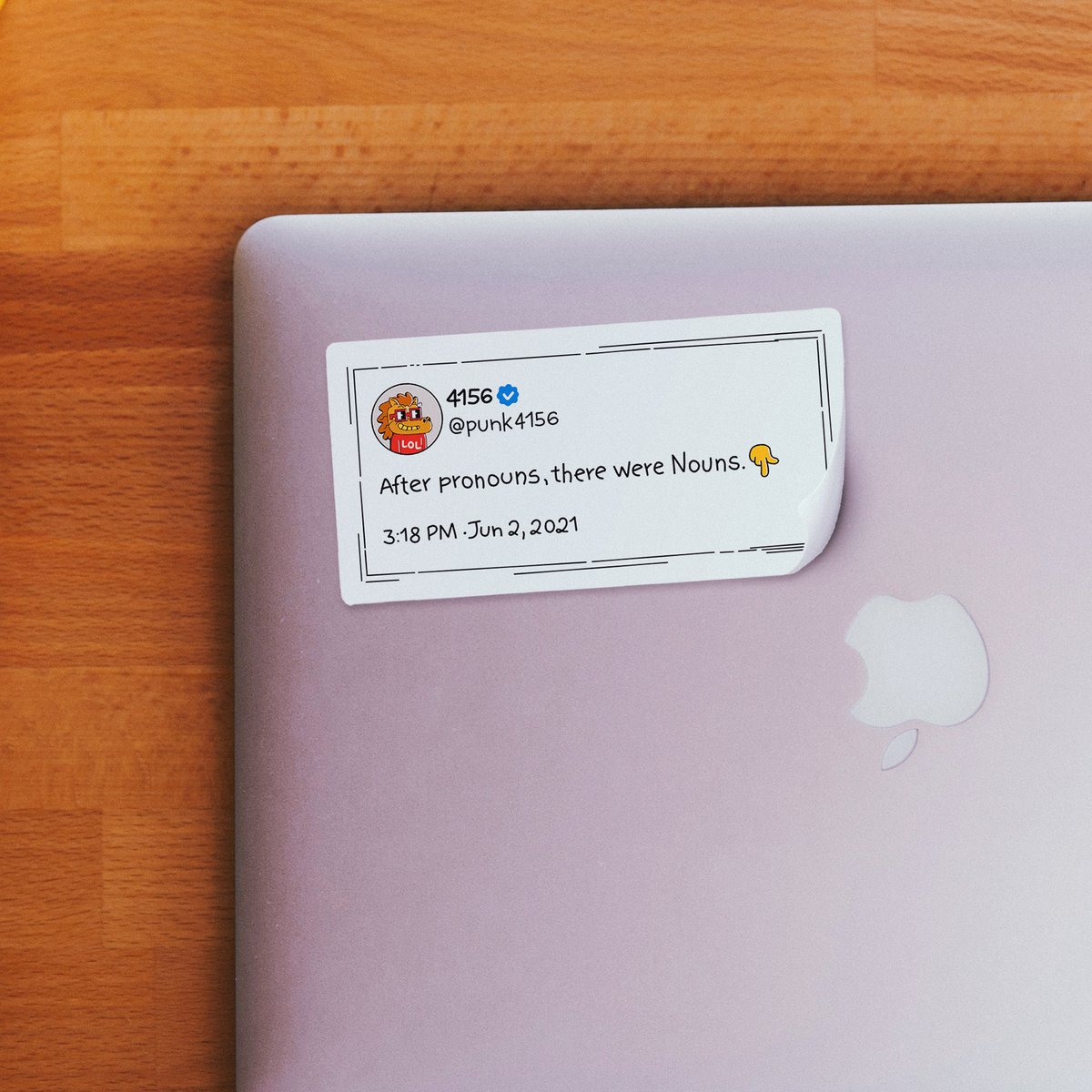 You can also spread the story while sipping coffee and sticking it everywhere! You can find this print on mugs and stickers too 👉  nounsfactory.com/collections/41…  #Nouniversary #NounsFactoryByDora <a href="/ilustradoraeth/">ilustradora.⌐◨-◨ ✏️</a>