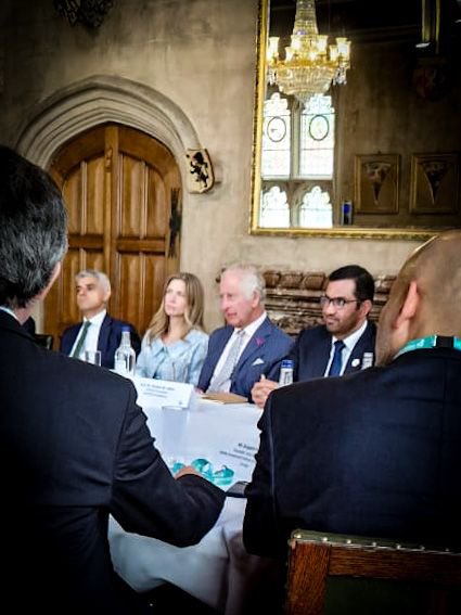 Masdar's tweet image. He also joined the Climate Innovation Forum, attended by HM, and participated in the ‘Accelerating the Speed &amp;amp; Scale of the Green Transition’ roundtable to discuss the potential and implementation of green tech solutions for #climateprogress.