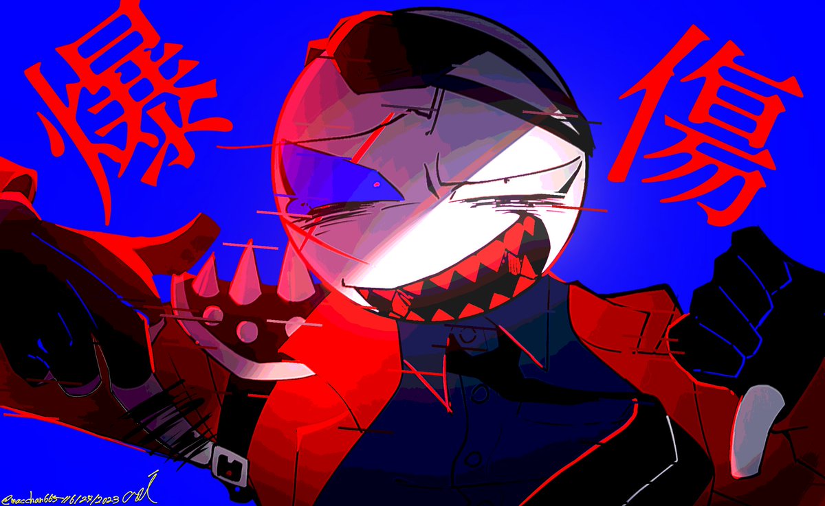 macchan665's tweet photo. 爆傷 - BAKUSHOU by キラト(Kirat) #丸顔人外 #OC #スーツ #suit #爆笑 #laugh #落描き #rkgk #doodle
「笑いたきゃ笑えよ"、なァ"!!wこのゲスがァ""ｯ!!!あぁ"俺もゲスってかｯ?w 文句あるかァｯ"""!!!!!」

ガッハッハッハ！

ここだけの話コイツ45歳、おっさn https://t.co/w87QoBe3bo