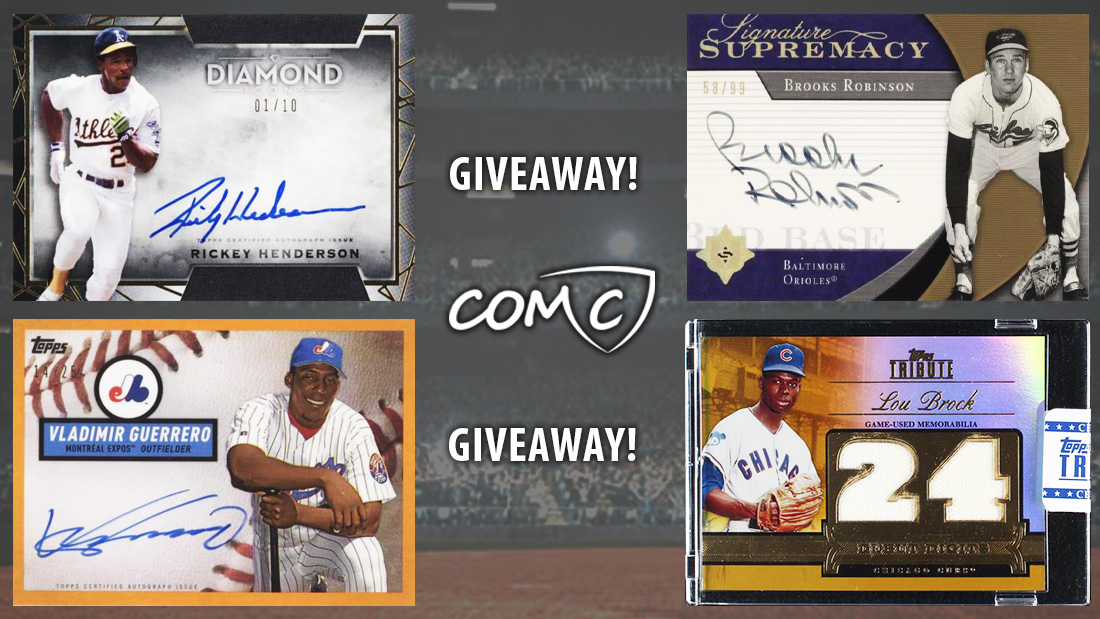 CheckOutMyCards's tweet image. COMC MLB GIVEAWAY! Like, follow, RT, and tell us: Who is your all-time favorite baseball player? You could win one of the 4 prize cards pictured below! Contest ends June 30th at 11:59PM PST. Winners will be chosen randomly and must have a COMC account. Good luck to all! 🍀🤞⚾