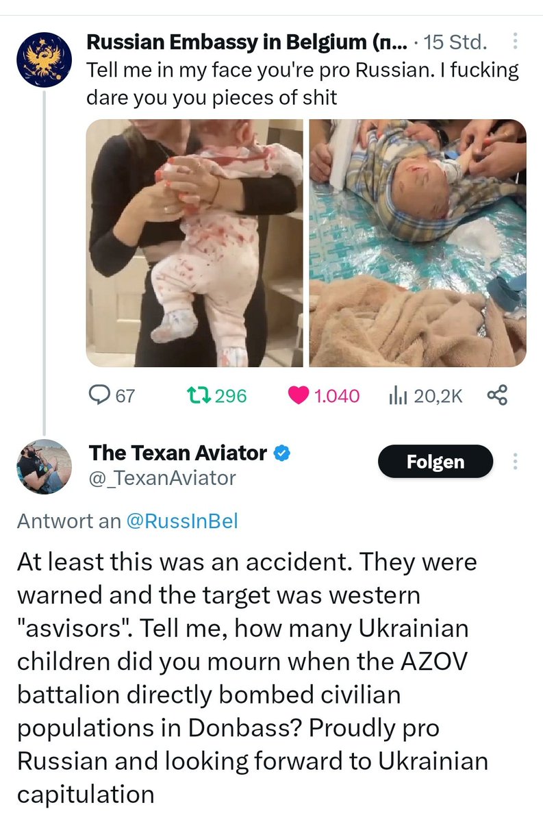 TexanAviator 🤮

How can humans who are able to read, able to see, able to think, be such a piece of shit.

Just human Garbage 🪳

No more words ...

#NAFOarticle5 #humangarbage