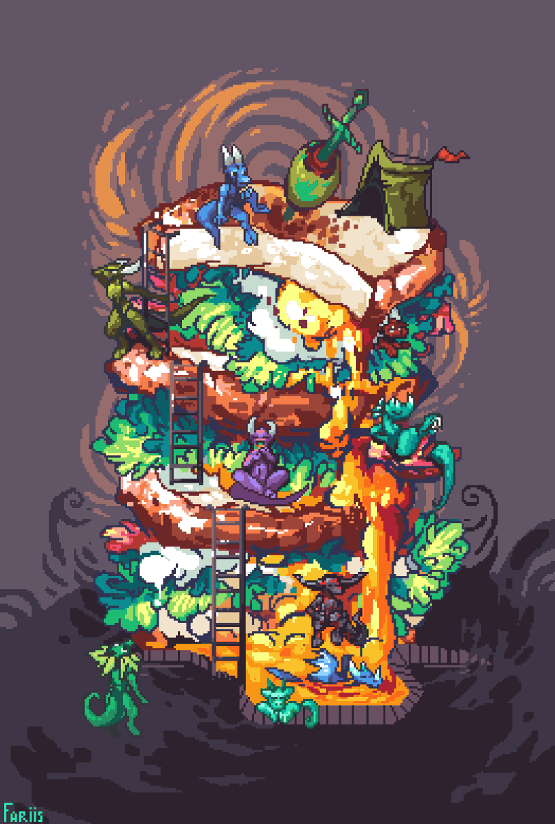 #sandwich for @Pixel_Dailies 

#pixel_dailies #ドット絵 #pixelart