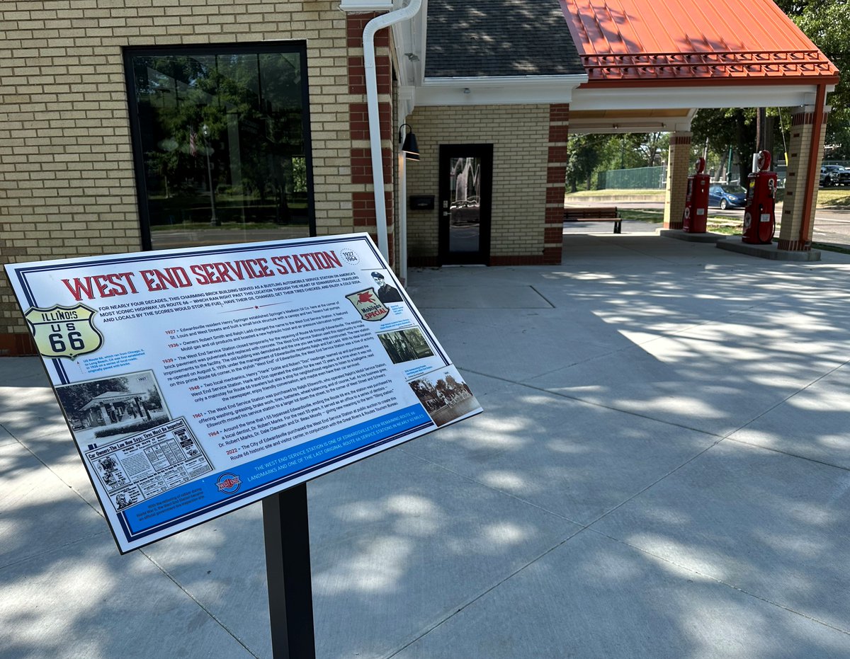 EdwRoute66's tweet photo. There's something new to check out at the West End Service Station in Edwardsville! Details: https://t.co/om0iQxWEKV https://t.co/mqhGmqJ7wK