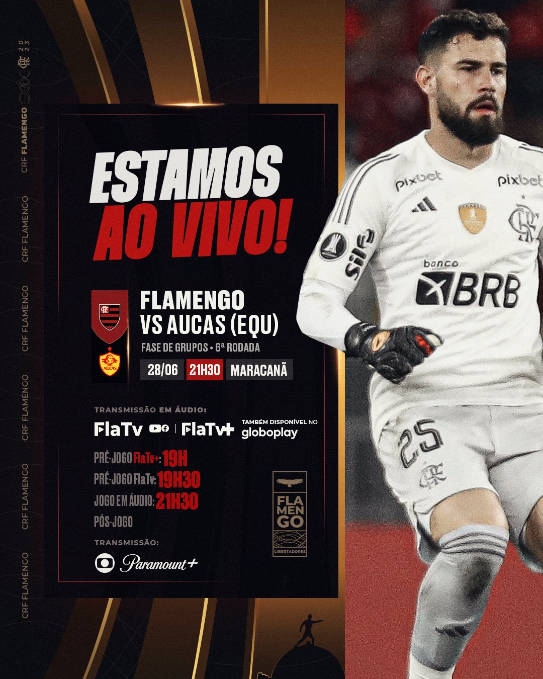 AUCAS X FLAMENGO AO VIVO - LIBERTADORES 2023 AO VIVO 