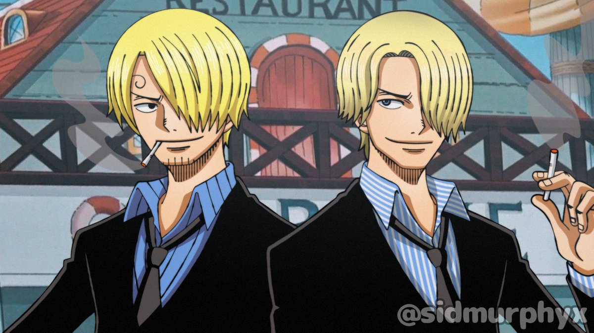 Sanji and Taz on a smoke break #ONEPIECE