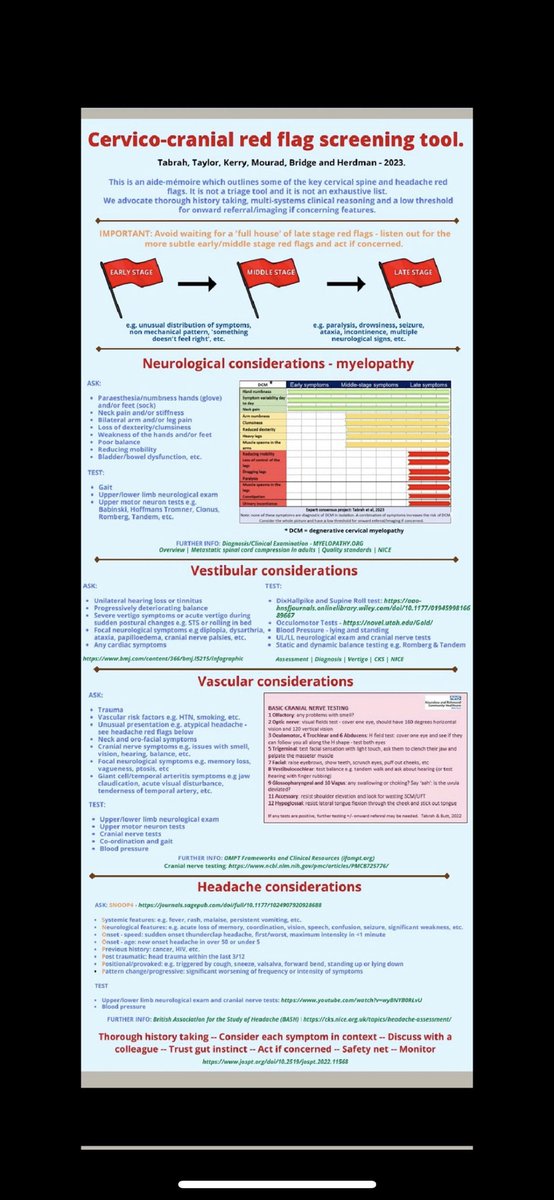 Head a neck screening tool with vestibular component 💪🏻👏🏻👀