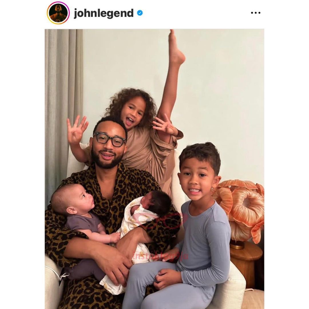 instablog9ja's tweet photo. Singer John Legend and wife, Chrissy Teigen, welcome their 4th child via a surrogate, just five months after birthing their 3rd child https://t.co/acql8VcX2A