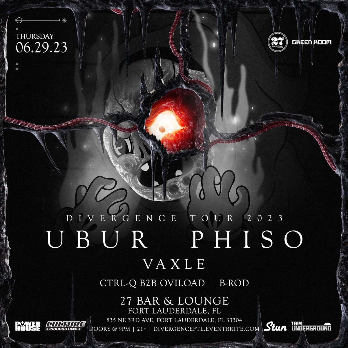 Who’s ready for UBUR + PHISO tomorrow in Ft. Lauderdale with these special guests⁉️😈