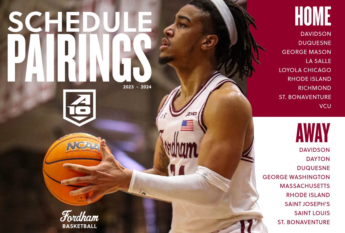 Fordham Basketball on Twitter "The schedule pairings for the 202324