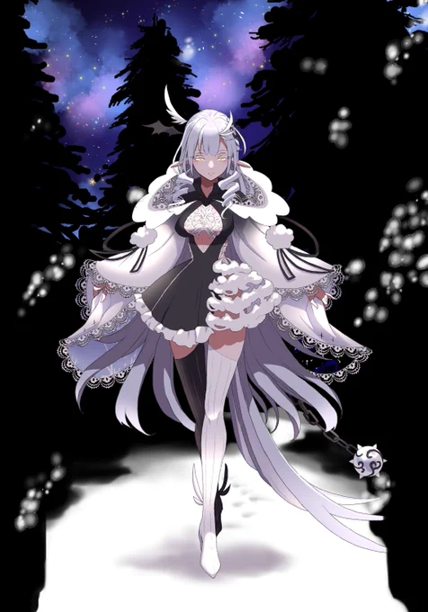 ファンティアに投稿しました!「Commission for @/salvyie」     今回はSalvan様のオリキャラを描かせていただきました!久々に背景付きのイラストを描けてちょっと楽しかったです(*'∀`*) #イラスト #ロングヘア #デバッカーズ