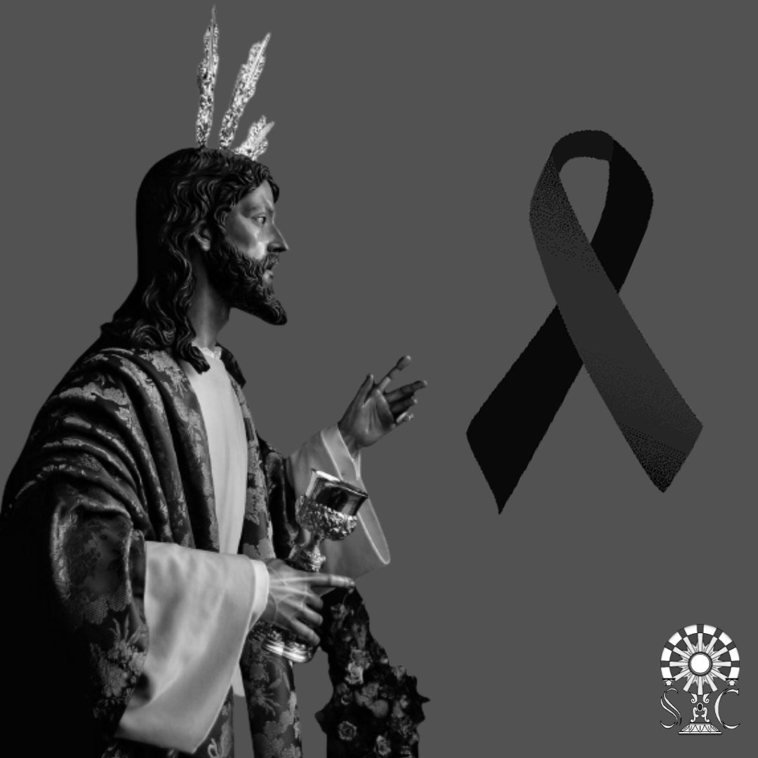 Desde nuestra Agrupación Musical lamentamos profundamente la pérdida de Diego Mendoza Cantarero, hijo de Don Antonio Luis Mendoza Alguacil, costalero de Nuestro Padre Jesús de la Fe en su Sagrada Cena. 

Que Nuestro Padre Jesús de la Fe lo tenga en su gloria.