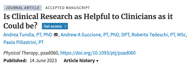 PTJ: Journal of APTA (@ptjournal) on Twitter photo New Point of View out in <a href="/PTJournal/">PTJ: Journal of APTA</a> discusses ways to improve reporting in research to make it useful for clinicians:
academic.oup.com/ptj/advance-ar… New Point of View out in <a href="/PTJournal/">PTJ: Journal of APTA</a> discusses ways to improve reporting in research to make it useful for clinicians:
academic.oup.com/ptj/advance-ar…