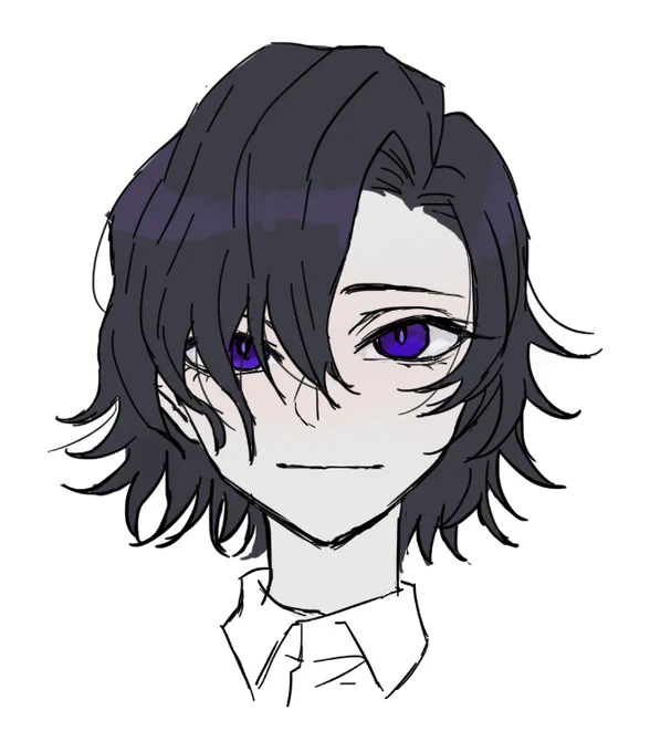 しにかた天才キャラデザ案 毒島 紫苑(ぶすじま しえん)くん