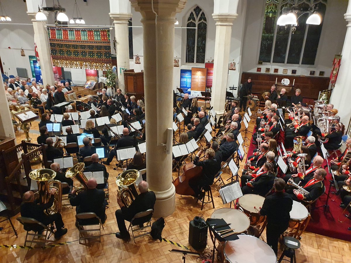 rhi87griffiths's tweet photo. Excellent to be part of this concert with Tacoma Concert Band as part of their UK tour @LMBPorth #massedbands #brassband #concertband https://t.co/UyQI96cGVW