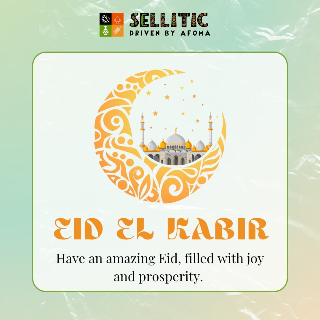 Eid Mubarak ☪️

Wishing everyone a joyous Eid al-Adha filled with love, blessings, and memorable moments. 🕌❤️

#EidElKabir #ShopLocal #SupportSmallBusiness #HandmadeGifts #SELLITIC #decentralizedmarketplace