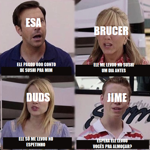 canvasbranco's tweet photo. já dá pra cobrar uma CPI desses almoços com o @baianolol1 ? Justiça para @jimelol1 
#ilhadaslendas @ilhadaslendas https://t.co/cMlpNOFNvO