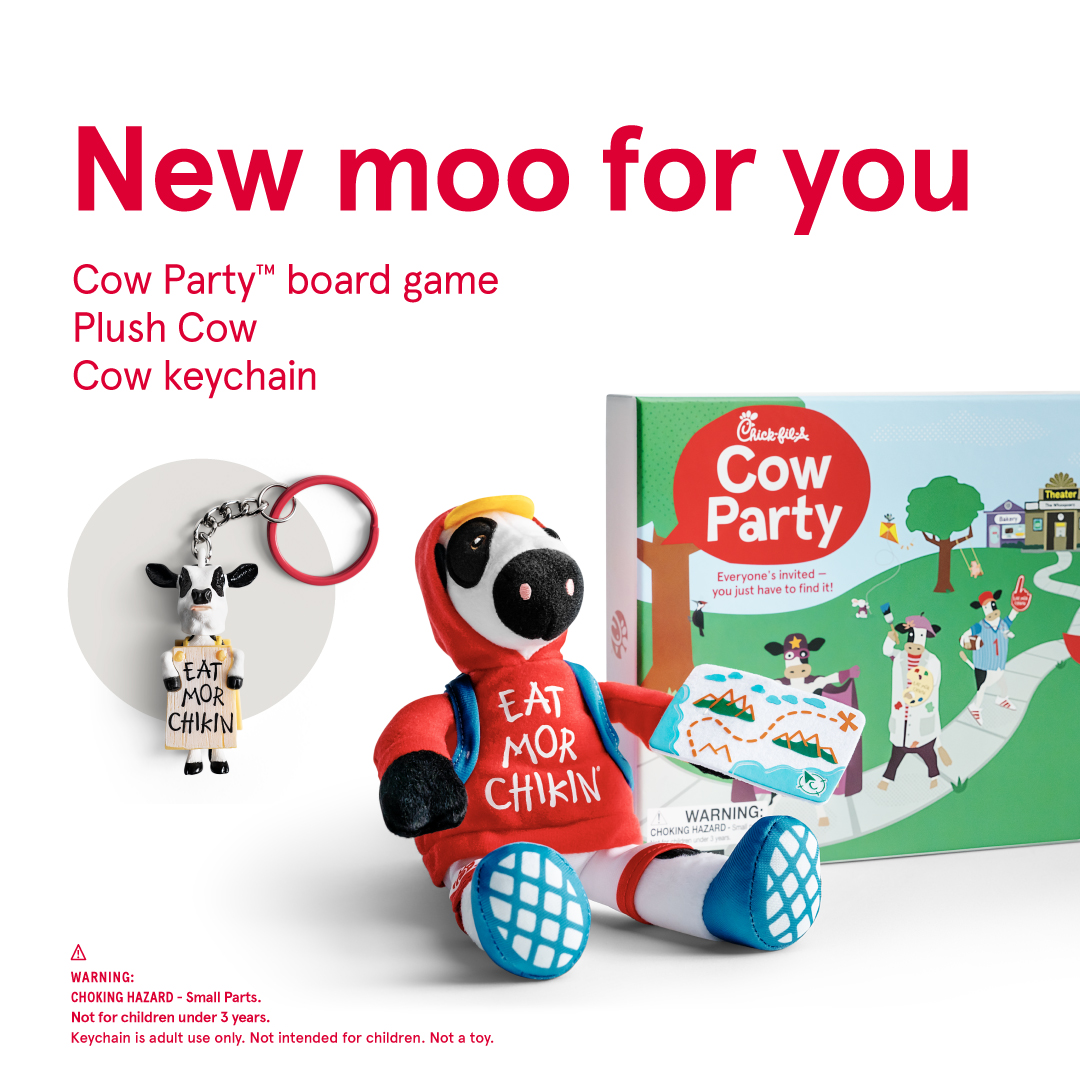 Collect all your Cow faves. Order on the Chick-fil-A App or in-store. While supplies last.