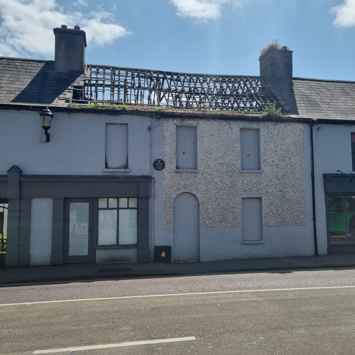 From #leixlip. Two could be family homes. It's sad to see buildings allowed to end up like this on our main streets in  #Kildare #DerelictIreland #useitorloseit